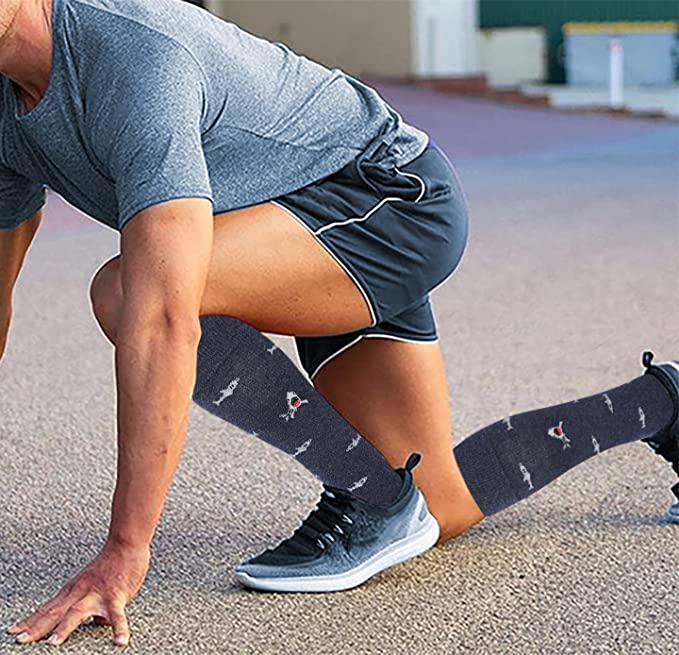 Compression Knee High Socks | Assorted Print | Men's (6 Pairs)