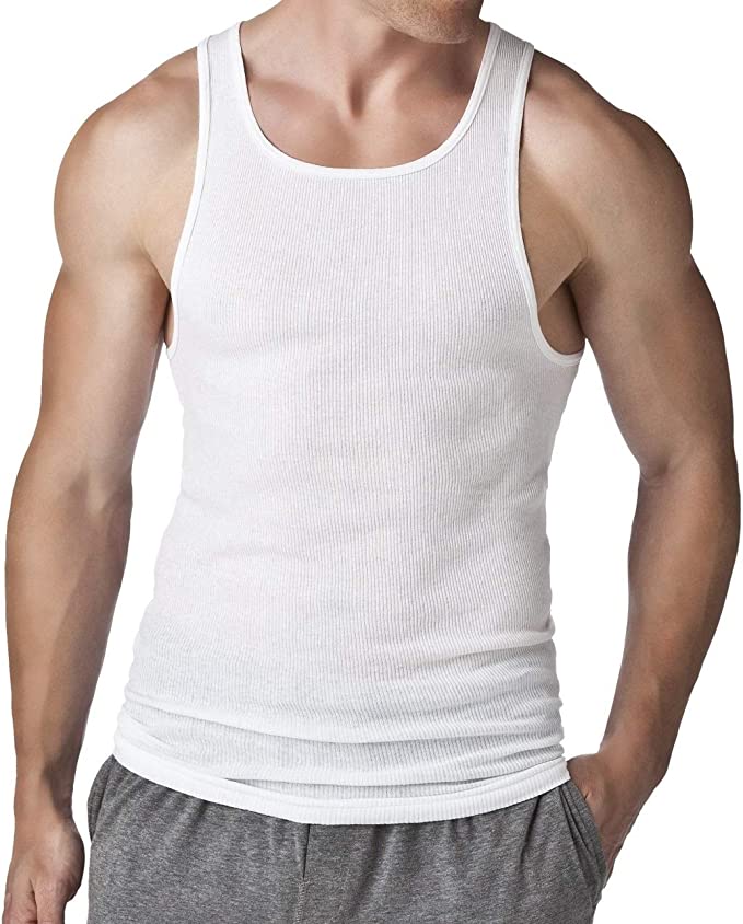 Different Touch Men's Big and Tall Muscle Ribbed Tank Top