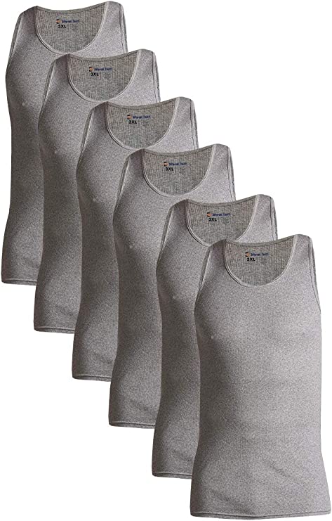 Different Touch Men's Big and Tall Muscle Ribbed Tank Tops Underwear Shirts