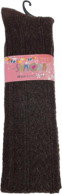 Thigh High Wool Boot Socks | Winter Cable Knit | Women (1 pair)