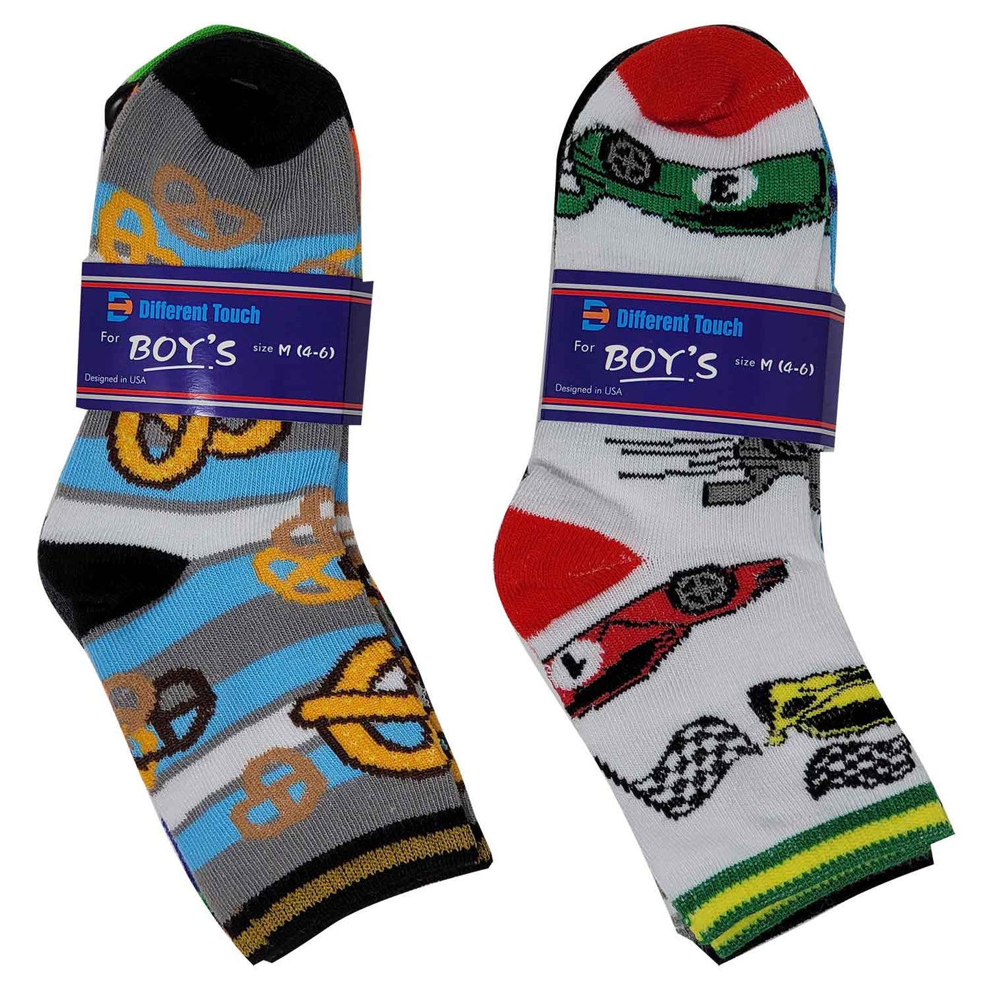 Boys Crew Socks | New Assorted Design (12 Pairs)