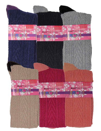 Cozy winter knee-high boot socks – soft breathable wool blend for women