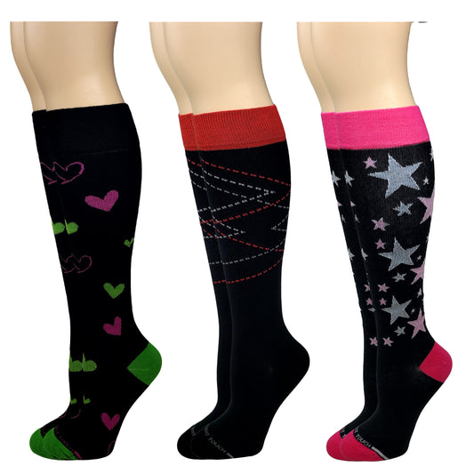 Compression Knee High Socks | Women's 3 pack| 8-15mmHg