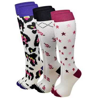 Compression Knee High Socks | Women's 3 pack| 8-15mmHg