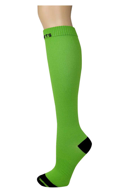 Knee-High Compression Socks | Solid Colors Nylon Sports | Unisex (1 Pair)