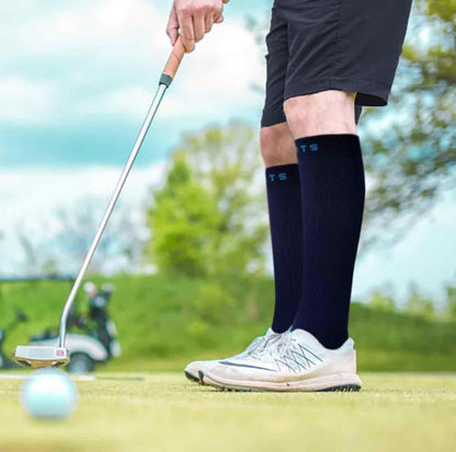 Knee-High Compression Socks | Solid Colors Nylon Sports | Unisex (1 Pair)