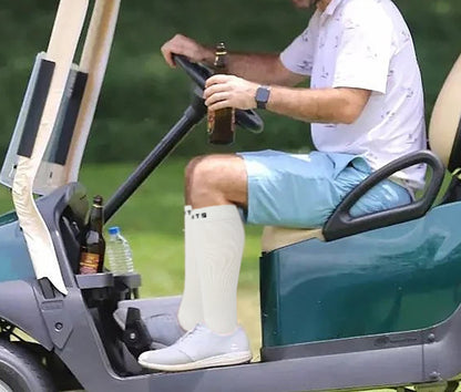 Knee-High Compression Socks | Solid Colors Nylon Sports | Unisex (1 Pair)