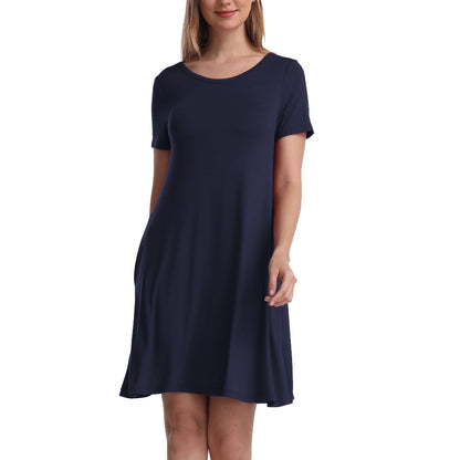 Different Touch T-Shirt Dress with Pockets