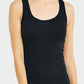 Black Women's Ribbed Tank Tops 