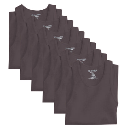 Muscle Ribbed Undershirts Tank Tops | BIG and TALL | Men's (6 Pack)