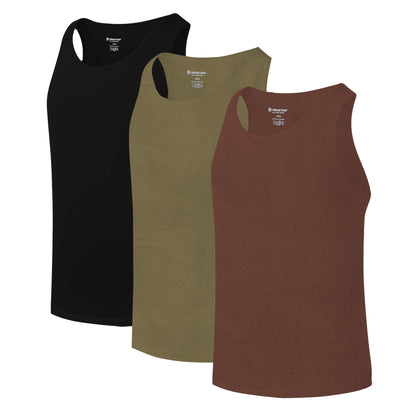 Men’s Bamboo Rayon Undershirt Tank Tops | Big & Tall A-Shirts (3-Pack)