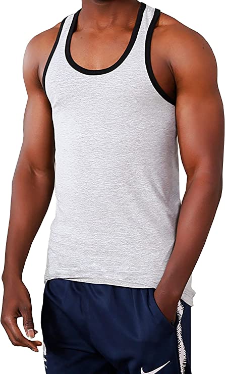 Muscle Tank Top | Gym Sports Workout Cotton Blend | Men's