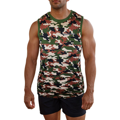 Crew Neck Muscle Tank Top | Active Gym Sleeveless | Men’s