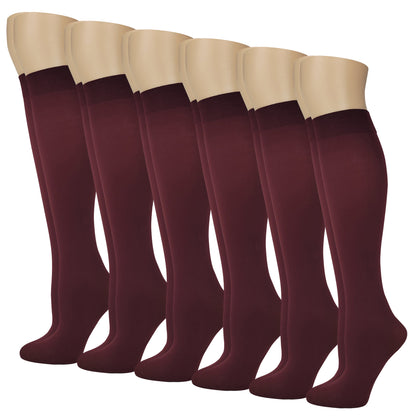 Knee-High Trouser Socks | Opaque Assorted | Sumona Womens (12 Pairs)
