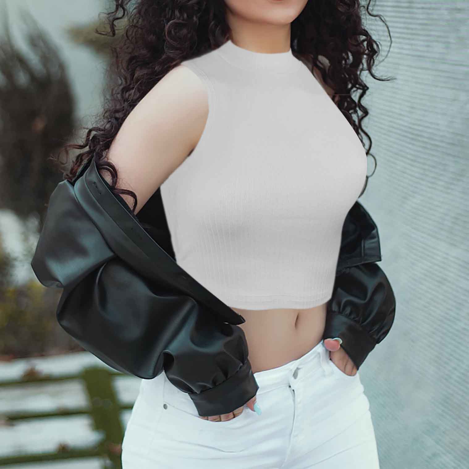 White Crop Top