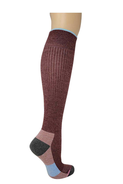 Compression Knee-High Socks for Women | Outdoor Half-Cushion | 8–15 mmHg | Dr. Motion (1 Pair)