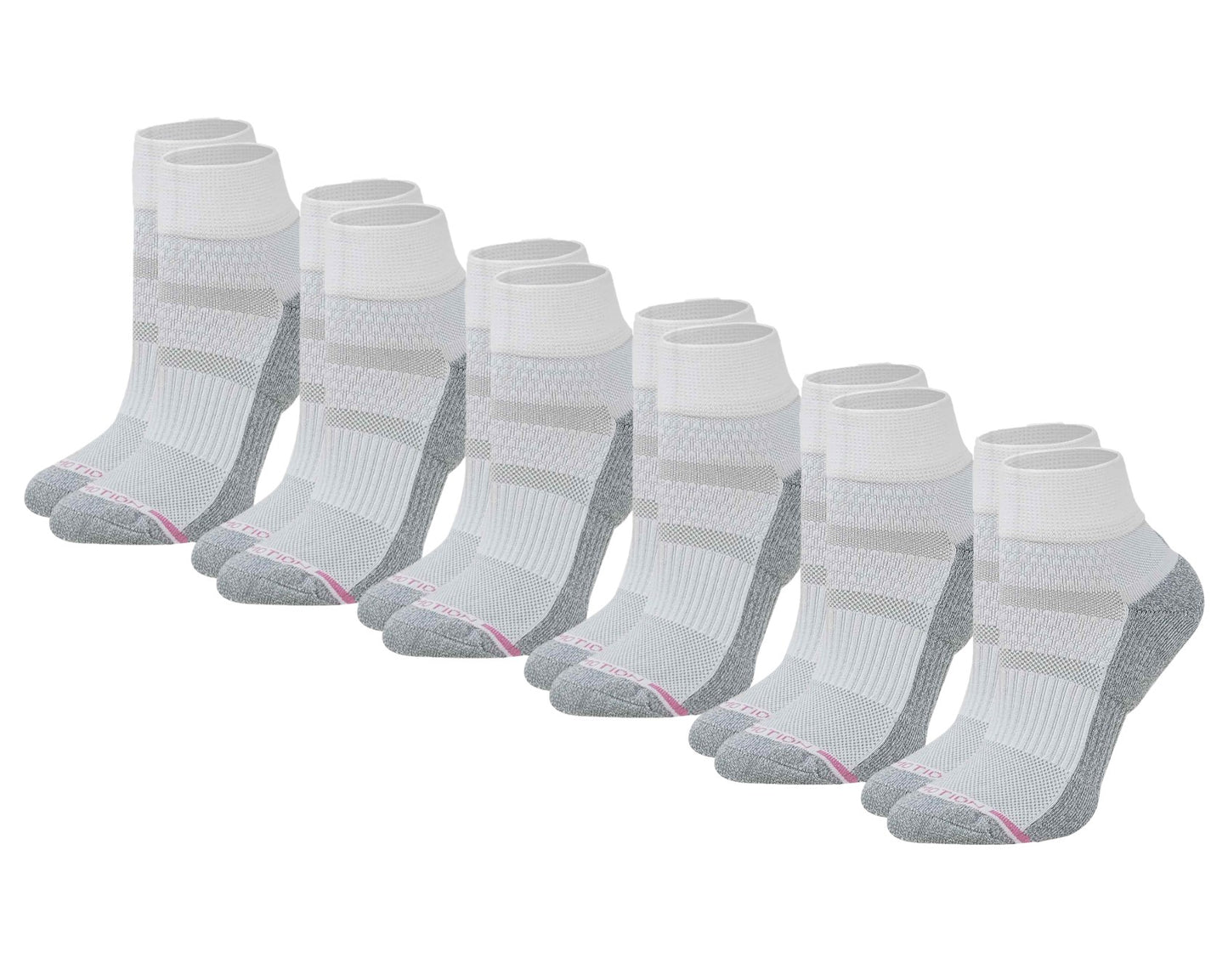 Quarter Socks | Dr Motion Compression Socks | Solid Half-Cushion ( 6 Pack )