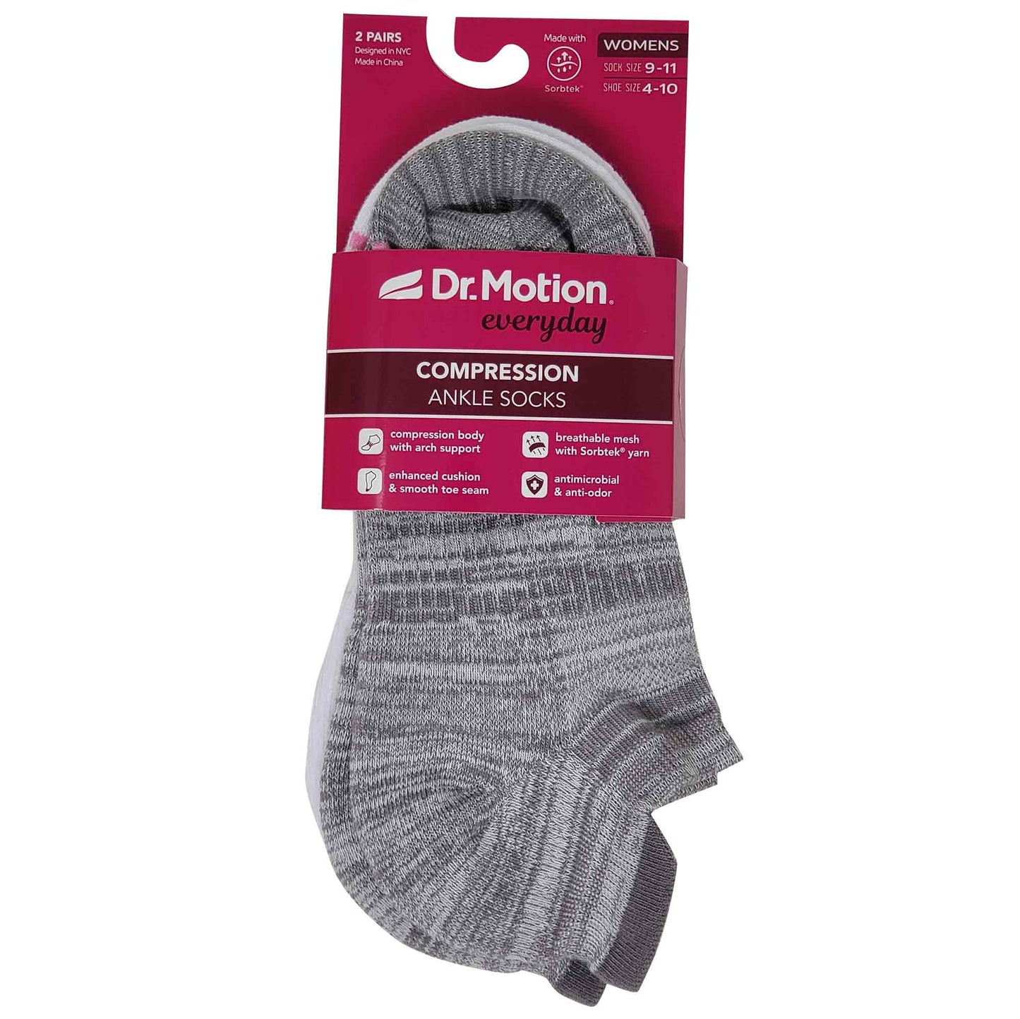 Ankle Compression Socks | Dr Motion Socks | Freefeed (2 Pack)