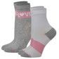 Mid-Crew Compression Socks | White Love Half-Cushion | Dr Motion ( 2 Pack )