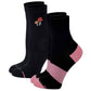 Mid-Crew Compression Socks | Black Half-Cushion | Dr Motion ( 2 Pack )