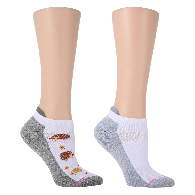 Ankle Compression Socks | Dr Motion Socks |Hedgehog (2 Pack)