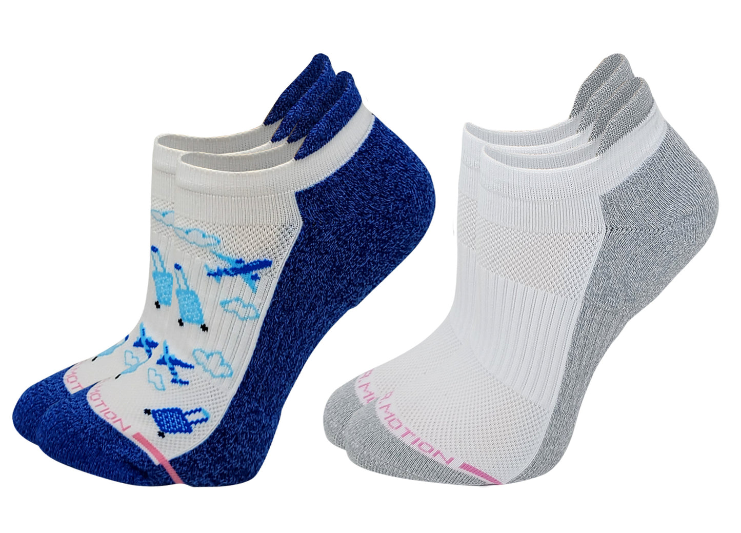 Ankle Compression Socks for women |Travel| Dr. Motion (2 Pack)