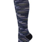 Knee High Compression Socks | Colorful Stripes Design | Women's (1 Pair)