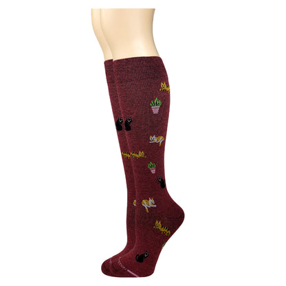 Knee High Compression Socks | Cozy Cats Dr. Motion | Women (1 Pair)