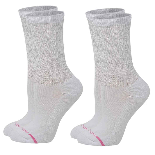 Crew Diabetic Socks | Solid Colors Half-Cushion | Dr Motion ( 2 Pack )