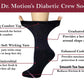 Crew Diabetic Socks | Black White Half-Cushion | Dr Motion ( 4 Pack )