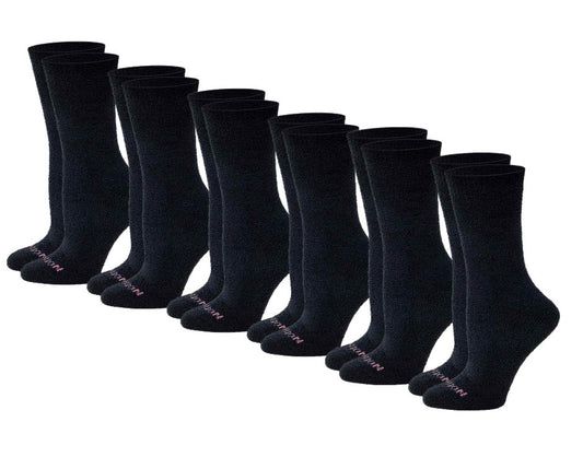 Crew Cozy Diabetic Socks | Black White Colors | Dr Motion ( 6 Pack )