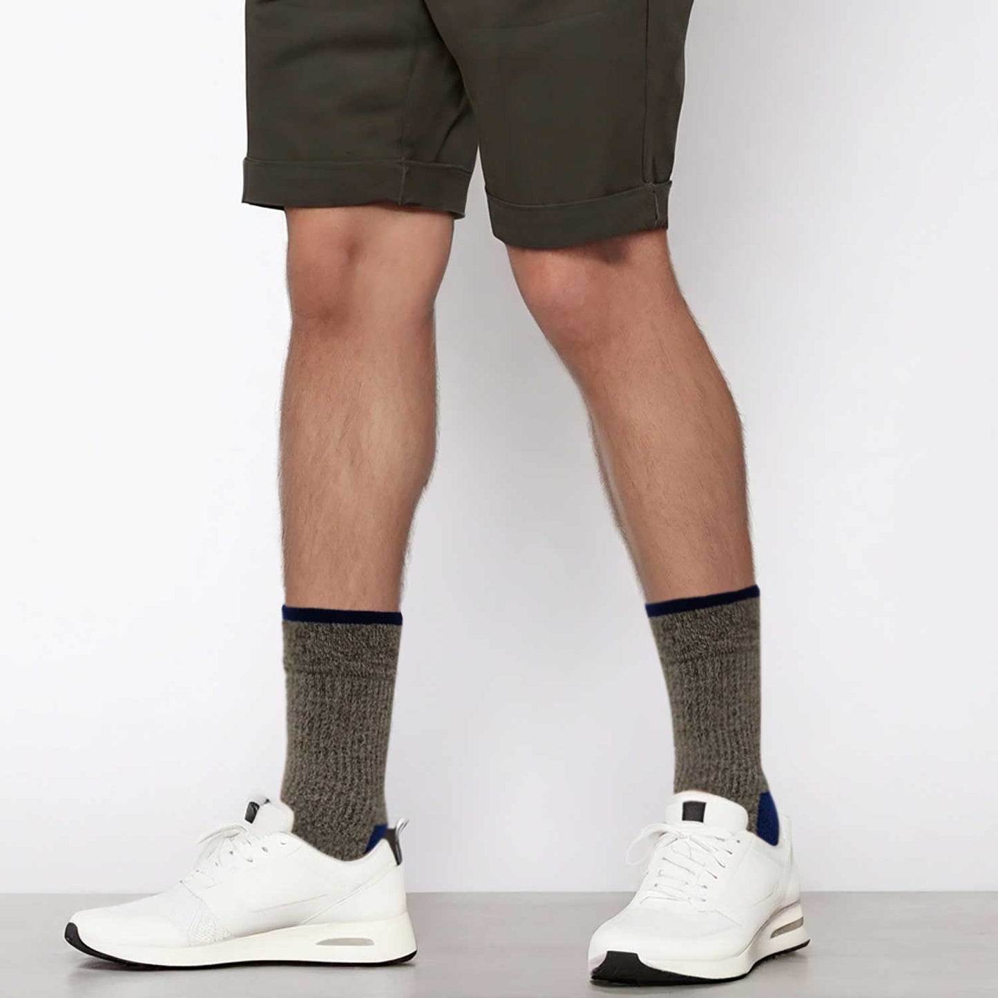 Compression Crew Socks | Color Block Half-Cushion | Dr Motion Men ( 1 Pair )