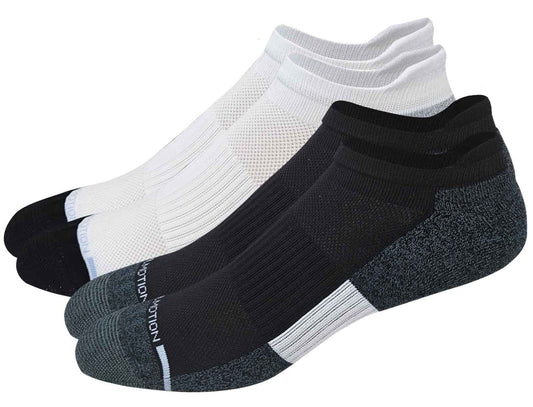 Compression Ankle Socks | Black White Blocks | Men's (2 Pack)