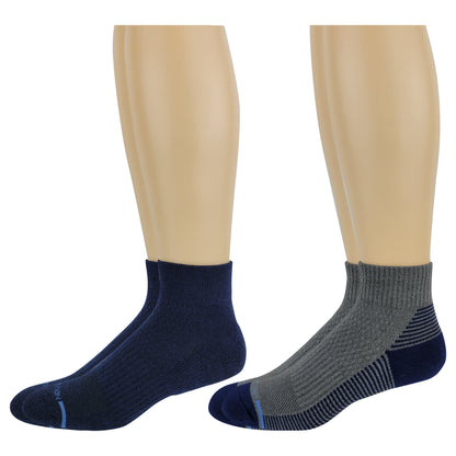 Quarter Compression Socks | Dr Motion Half-Cushion | Stripes (2 Pack)