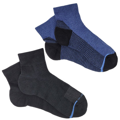 Quarter Compression Socks | Dr Motion Half-Cushion | Stripes (2 Pack)