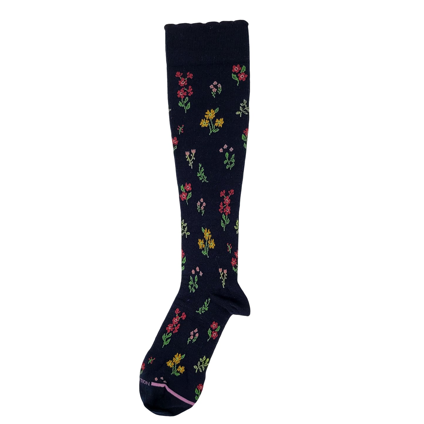Dr. Motion Knee High Compression Socks | Navy Floral | Women's (1 Pair)