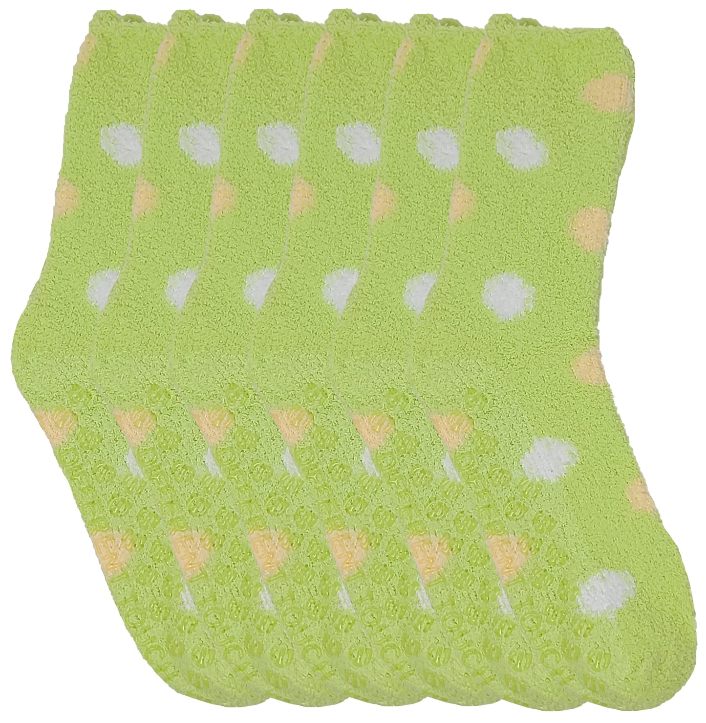 Non-slip Hospital Slipper Socks | Cozy Fuzzy Socks | Women (6 Pairs)