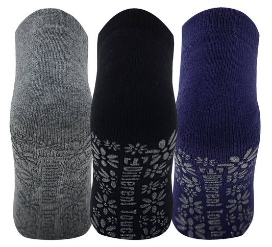 Yoga Cushion Socks with Grips | Non-Slip Pilates Ballet | Women's (3 Pairs)