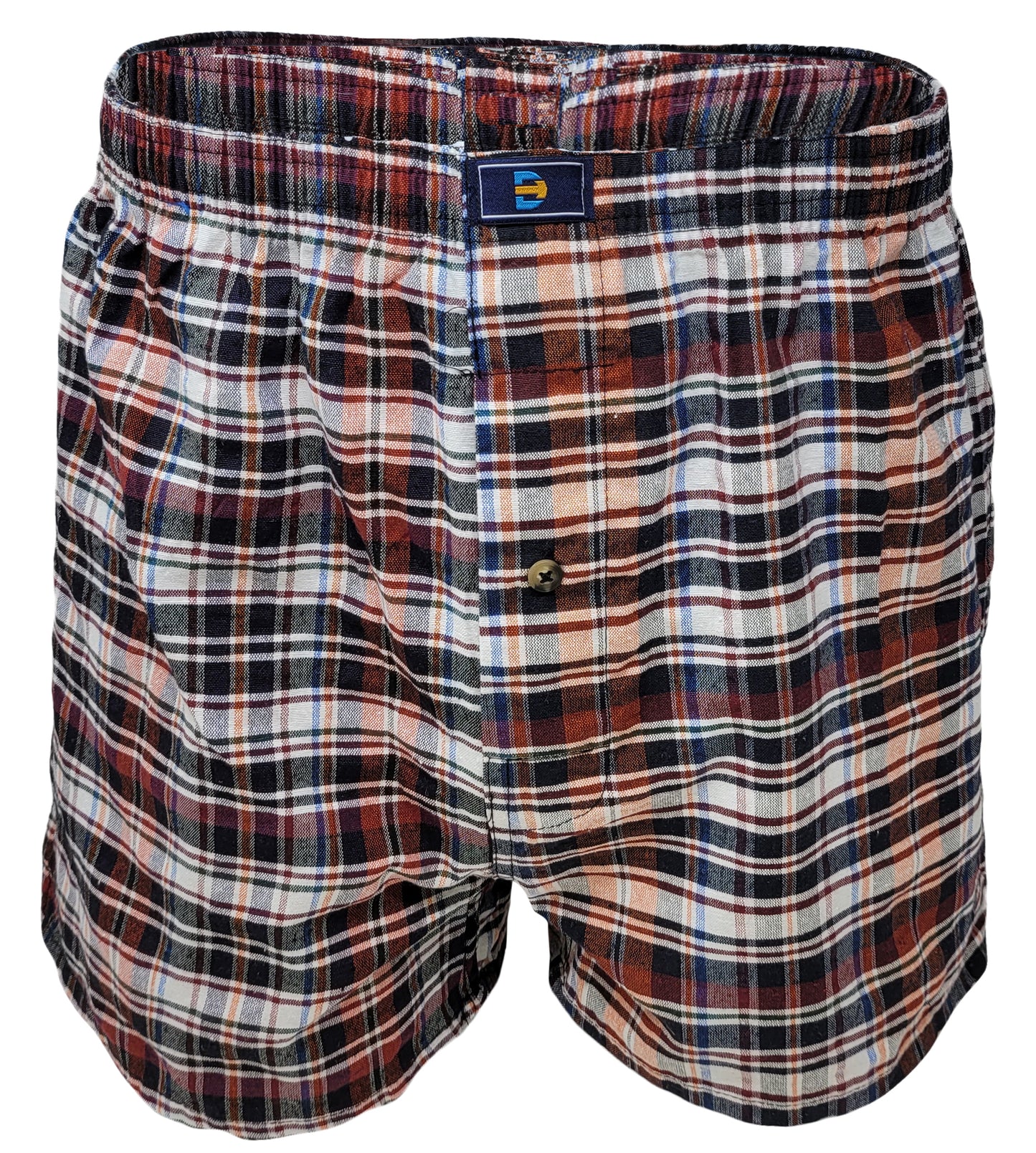 Woven Boxer Shorts Underwear | Big and Tall USA Classic Plaid Design | Men's (6 Pack)