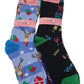 Crew Socks | Christmas Holiday Festive Design | Women (6 Pairs)