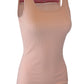 SUMONA Women Round Neck Accent Two Tones Casual Basic Ribbed Tank Top