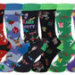 Crew Socks | Christmas Holiday Festive Design | Women (6 Pairs)