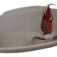 Pork Pie Fedora Hat with Feather | 100% Crushable Wool