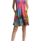 Women's Sleeveless Loose Watercolor Dresses T Shirt Tank Casual Short Dress with Pockets