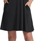 Women's Sleeveless Loose Plain Dresses T Shirt Tank Casual Short Dress with Pockets