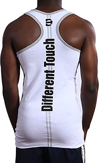 Racer Y-Back Muscle Tank Top | Cotton Blend Sleeveless | Men's