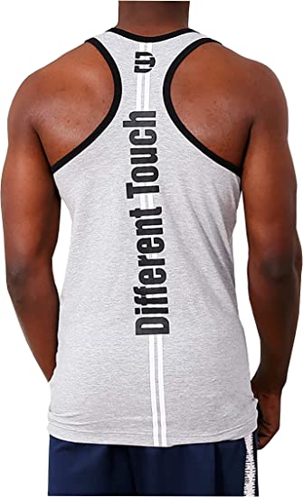 Racer Y-Back Muscle Tank Top | Cotton Blend Sleeveless | Men's