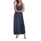 SUMONA Women Long Stripe Tank Tops Ankle Length Maxi Dress