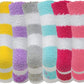 Non-Skid Home Slipper Socks | Super Soft Stripes Design | Women (6 Pairs)