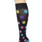 Compression Knee High Socks | Colorful Dots Design | Women (1 Pair)